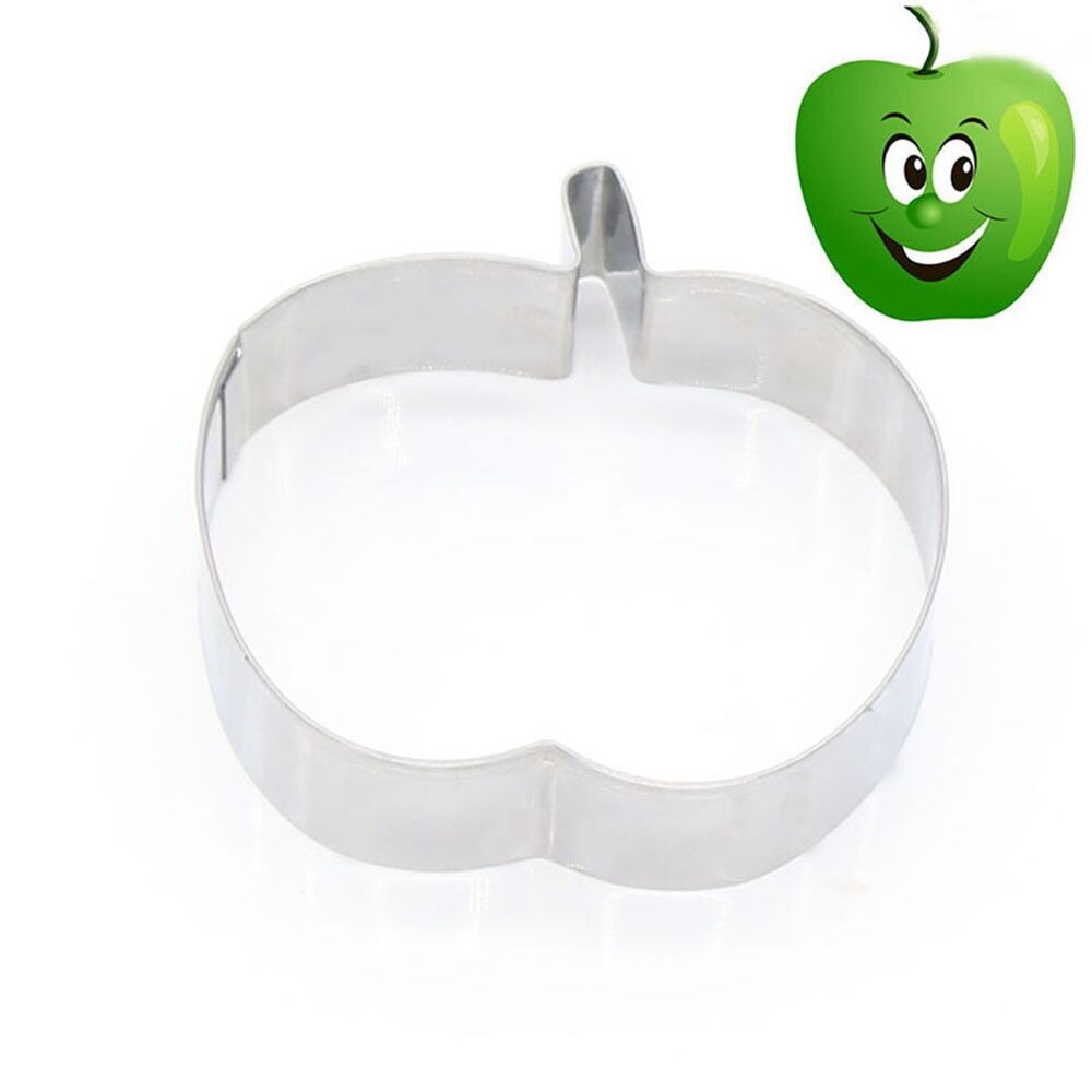 Rvs Bakken Apple Cookies Cutter Mold Cake Decorating Biscuit Gebak Bakvorm Fruit Vorm Cookie Afdrukken Mes