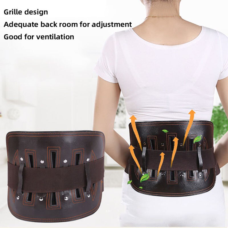 Gürtel leder lenden gespannt stahl platte unterstützung und fixierung von bandscheiben belastung lenden orthesen taille taille befestigt gürtel f