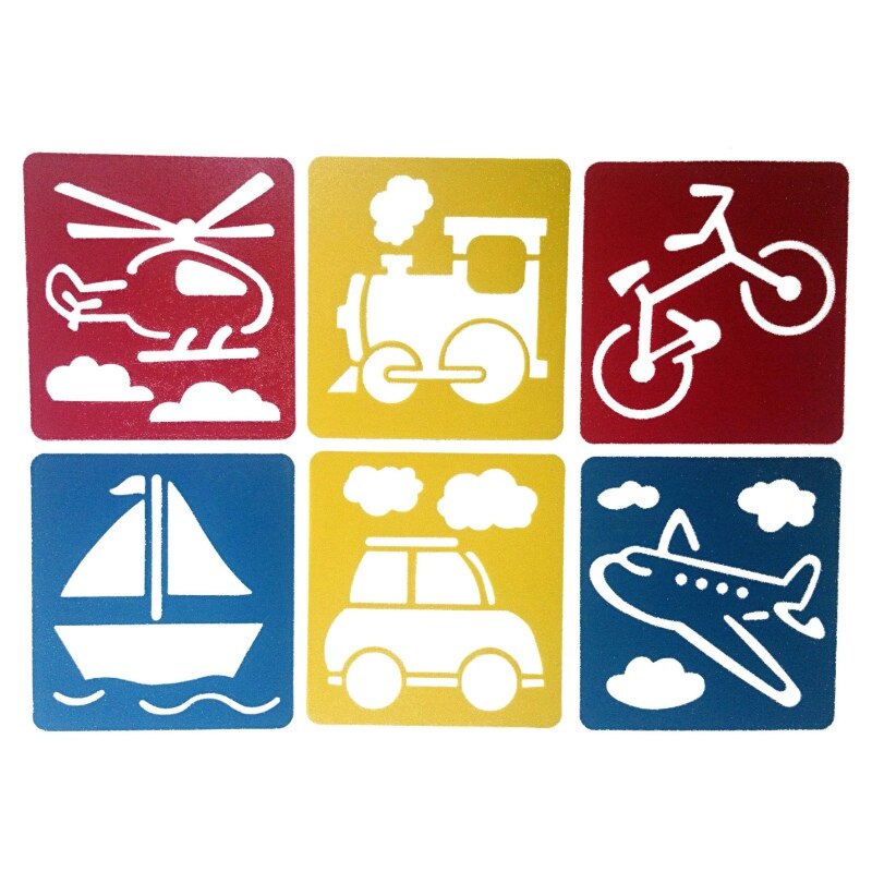 PP Plastic Painting Stencils DIY Washable Drawing Templates For Children Kids Painting Learning Child Painting Stencil: H05