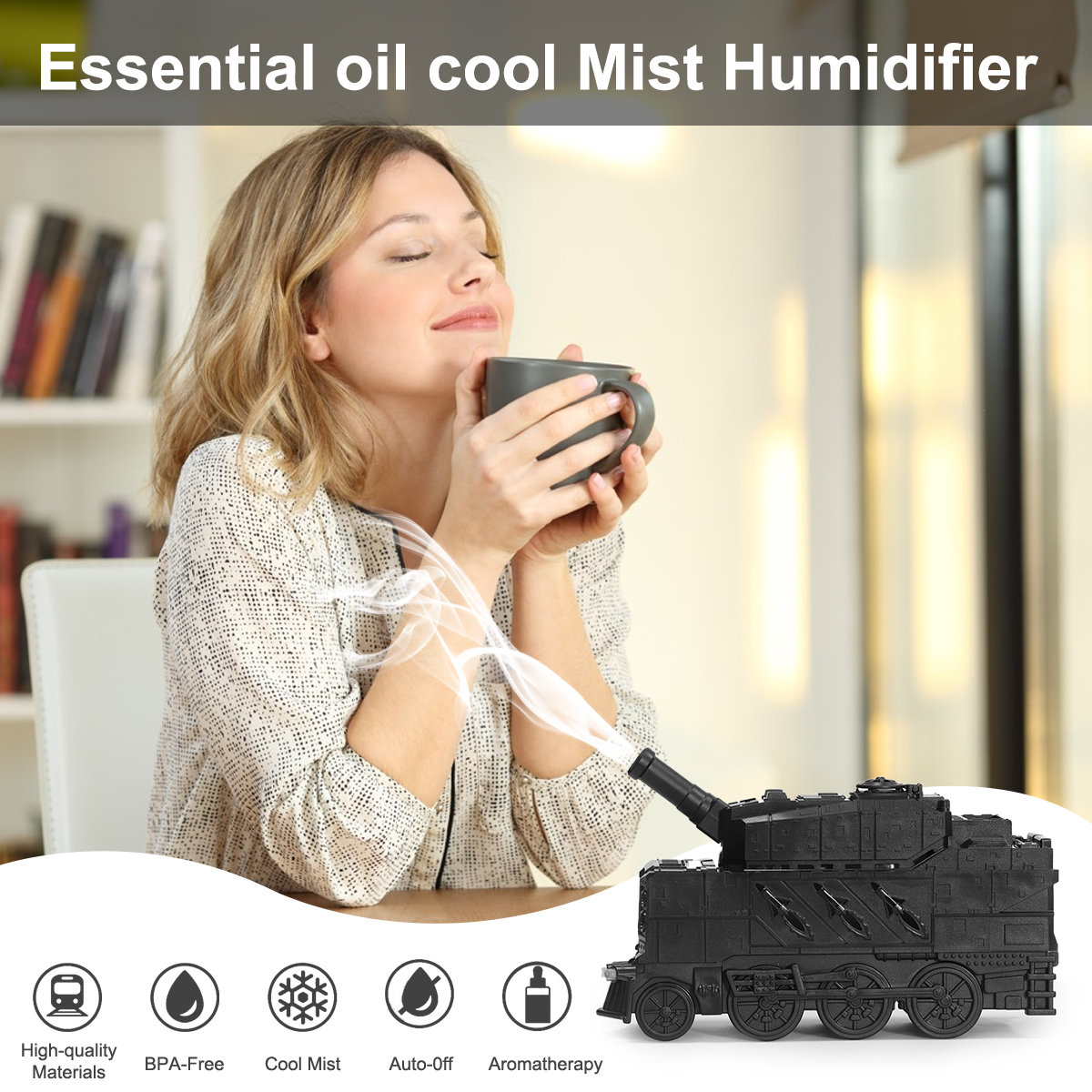 Husholdnings lille tank luftfugter 300ml luftrenser aromatisk diffuser aromaterapi maskine usb indendørs kontor ultralydssprøjte