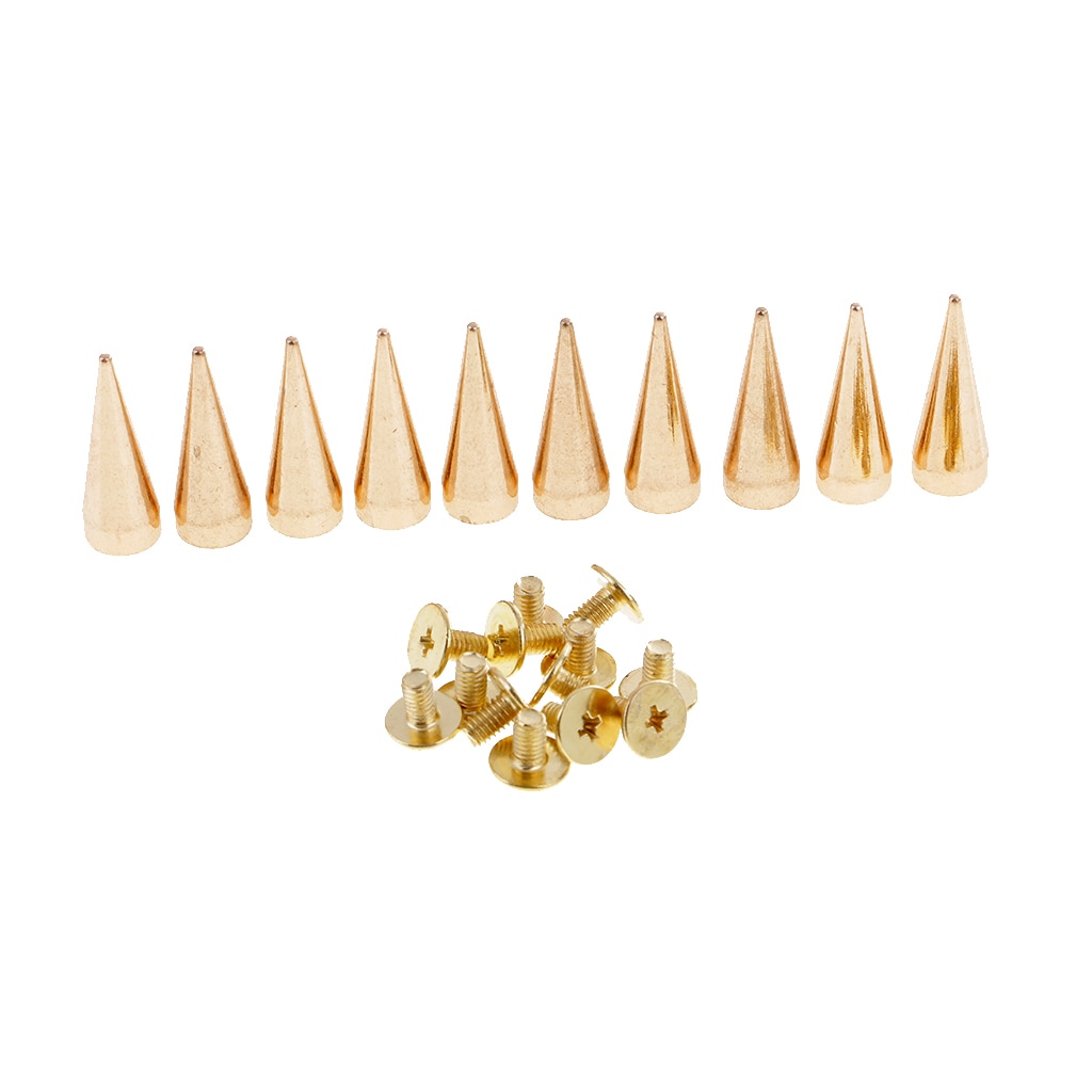 10pcs Cone Punk Rivet Metal Stud Spots Spike Screwback Leathercraft DIY