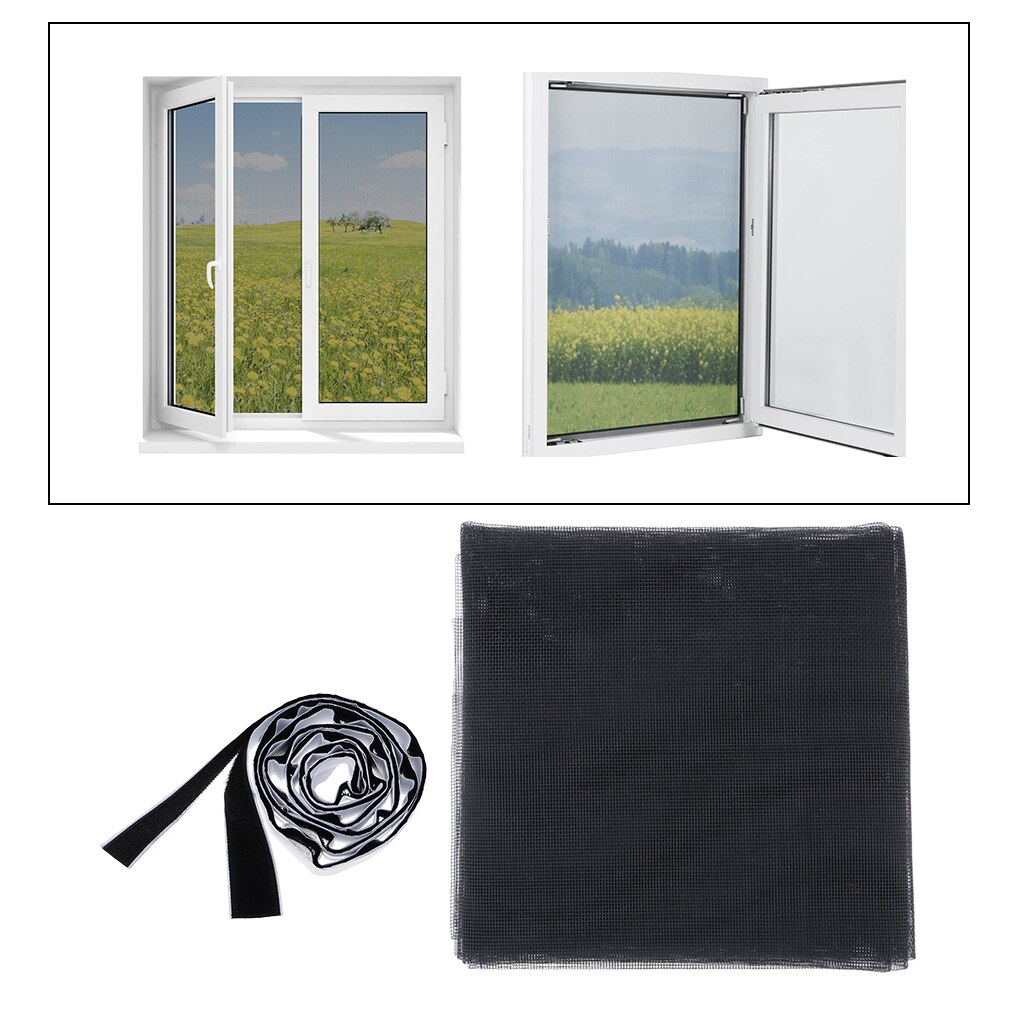 DIY Wire Window Screen Magnetic Snap Fly Insect Net 150x130cm 90x210cm