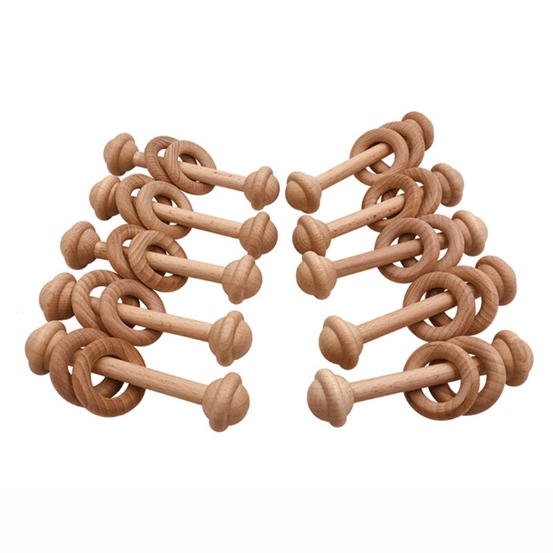 Babyspielzeug, holzrassel, sicheres spielzeug für neugeborene, einfarbig, exquisit Baby-Saturn-bettglocke, unbemalt