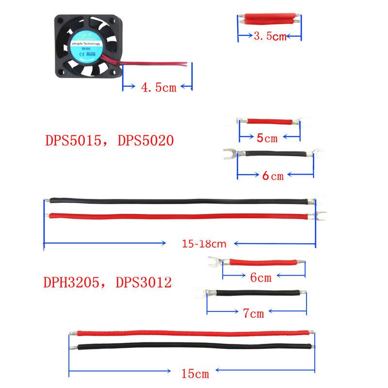 Kit de carcasa de fuente de alimentación programable Digital LCD para DP50V5A DPS5020 DPS5015