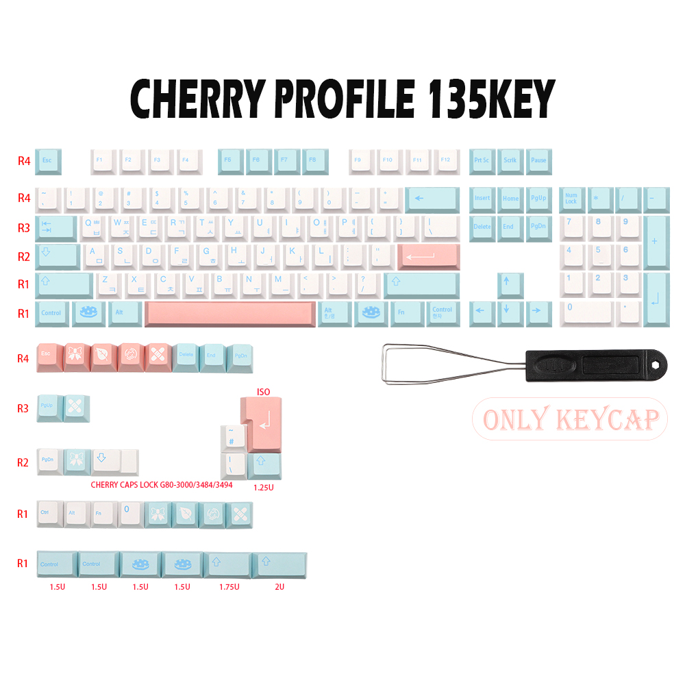 GMK-KEY Noel Dye Subb Keycaps Pbt Cherry Profiel Duits Frans Italiaans Spanje Uk Iso Key Caps Voor Tkl GK61 96 gmmk Mx Toetsenbord: 135 Keys KR Kit