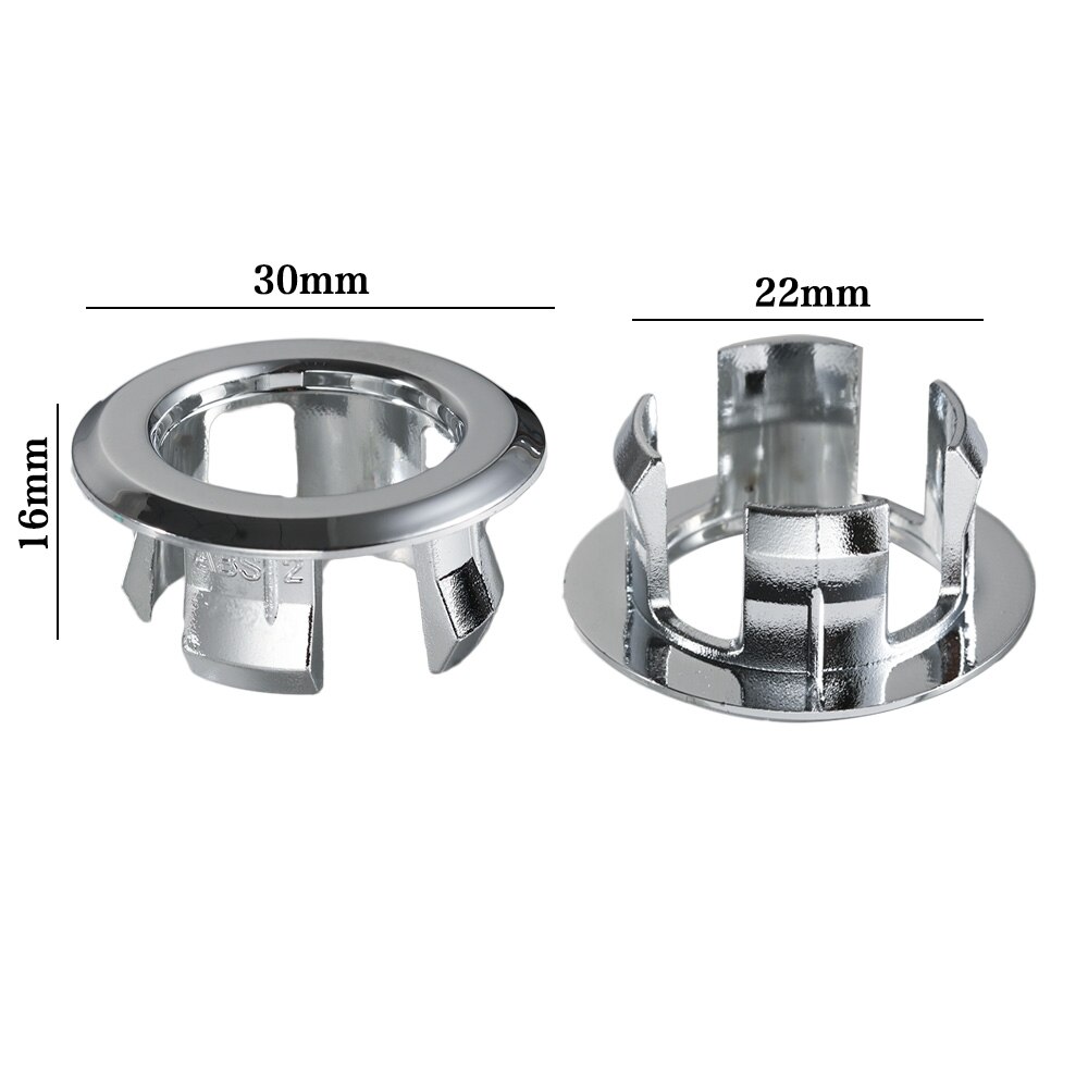 2Pcs Sink Hole Round Overflow Cover Ceramic Pots Basin Covers Kitchen Hotels Bathroom Accessories: A