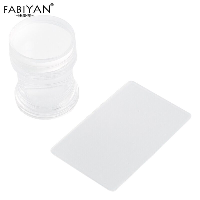 3,8 cm Silikon Gelee Polnischen Transfer Stempel Stempel Stanzen Schaber Mit Kappe Vorlage Druck Dekoration Nagel Kunst Manikübetreffend Werkzeuge: Freier Raum