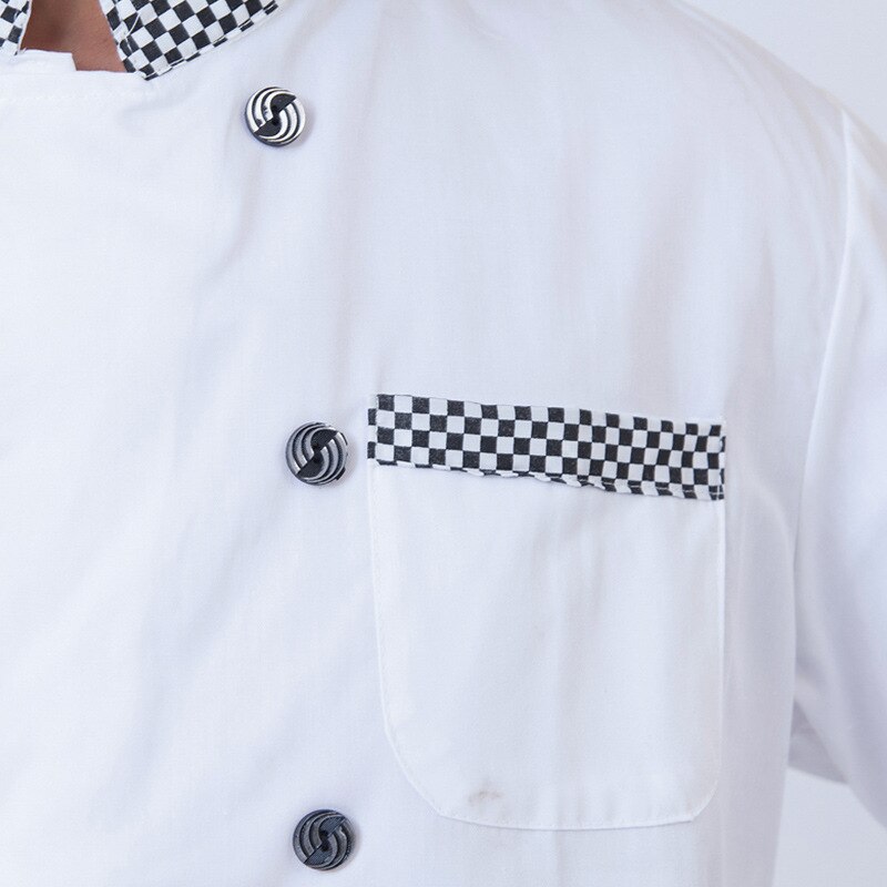 short sleeve summer clothes hotel kitchen back kitchen western restaurant chef's clothes black chef's work clothes