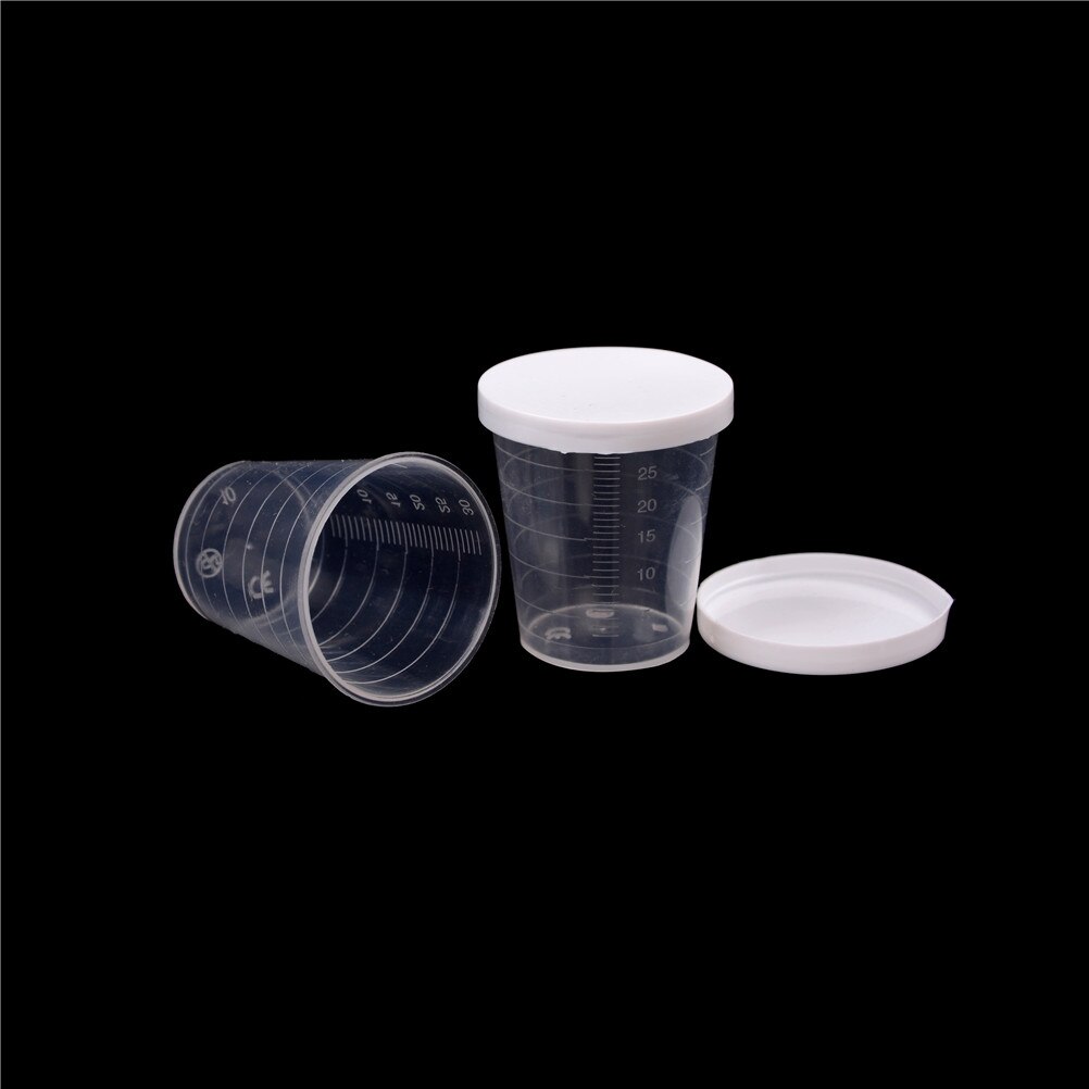1PC 50ML 100ML Plastic Measuring Cup Jug Pour Spout Cook Kitchen /10Pcs 30ml Lab Test Liquid Measuring Container Cups With Cap