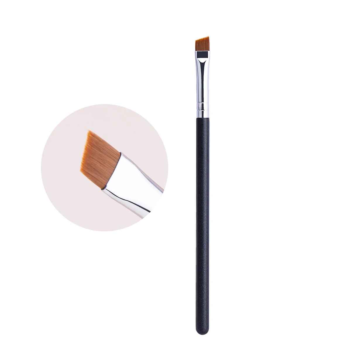 212 cepillo plano para cejas, pinceles de maquillaje para cejas ultrafinos, delineador plano, delineador de ojos fino, herramienta de cepillo de belleza para contorno de cejas: Gris