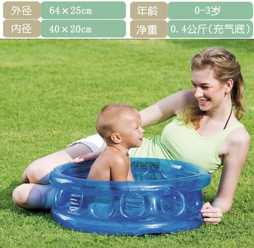 sunbath for newborn pet bath swimming poor Inflatable Ocean Ball Pool Baby Play Pool Children's Thickened Fishing in door toy: Blue