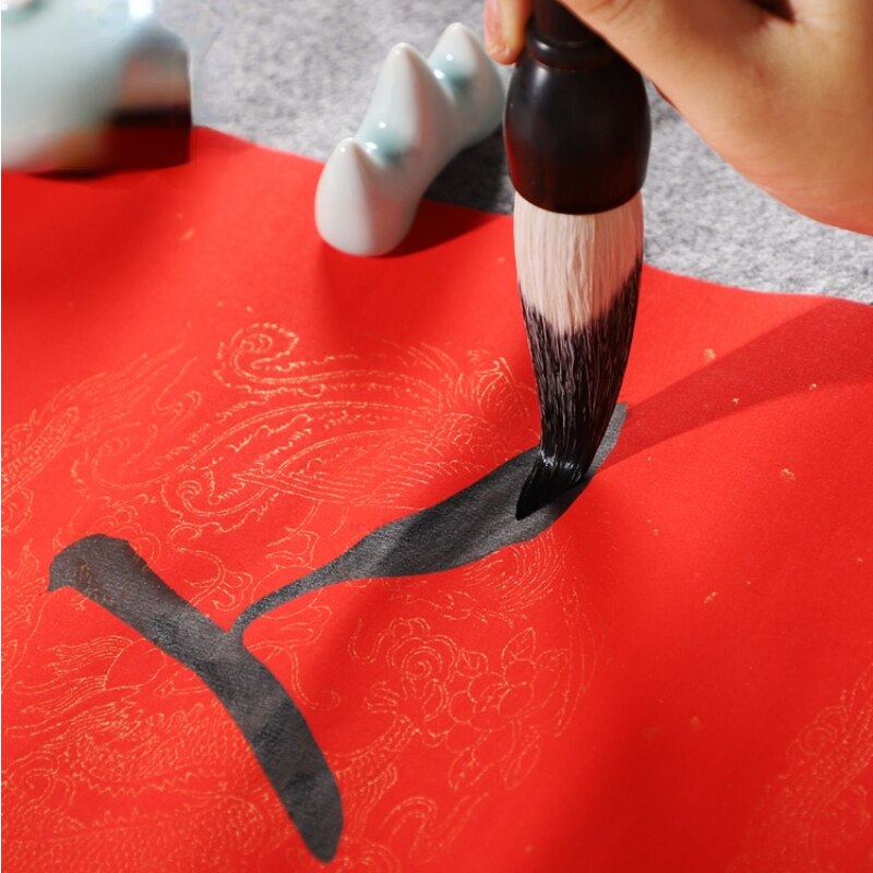 Couplet kinesisk kalligrafi pensel sæt kvæg øre væsel hår store almindelige script praksis