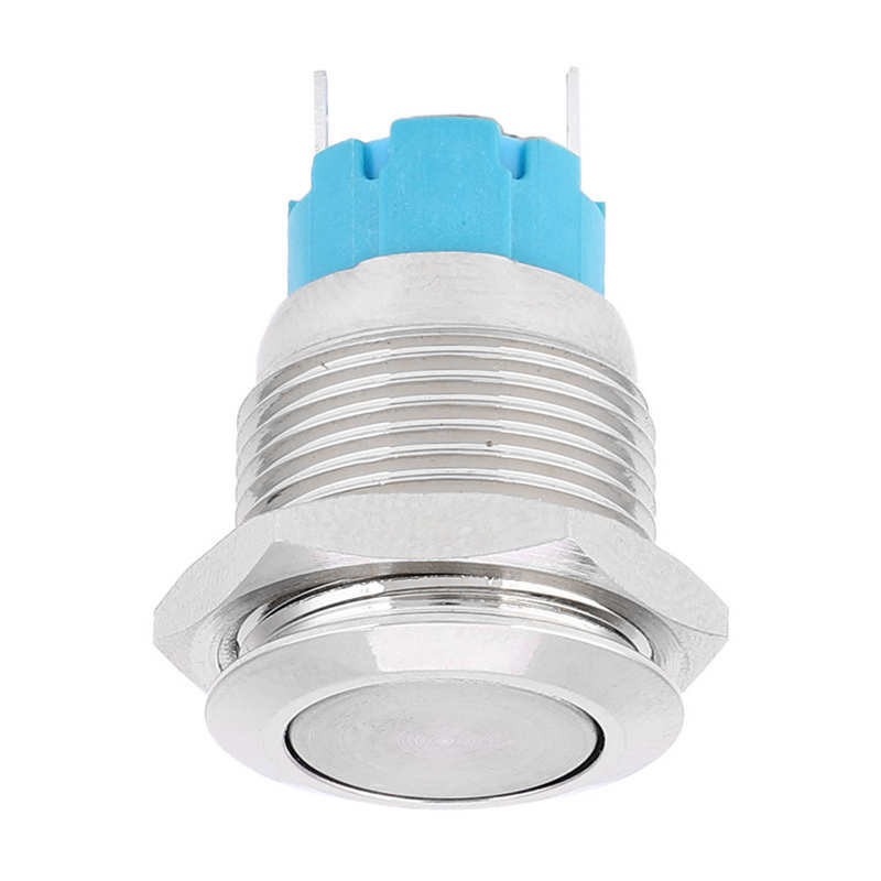 16mm 12V 2 Pin Push Button Power Momentary Metal Waterproof