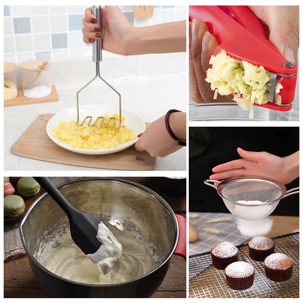 37Piece EU Kitchen Set Cooking Utensils Silicon And Stainless Steel Nylon Non-stick Spatula Set Baking Tool Set Cocina