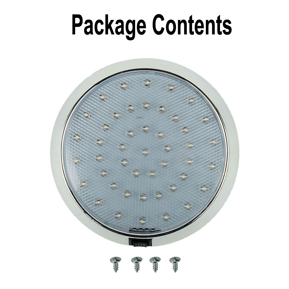 Luz LED de techo para coche, 12V, 46 Clips LED, luz decorativa blanca para Camper, furgoneta, barco, caravana, RV, accesorios de luces interiores, 1 ud.