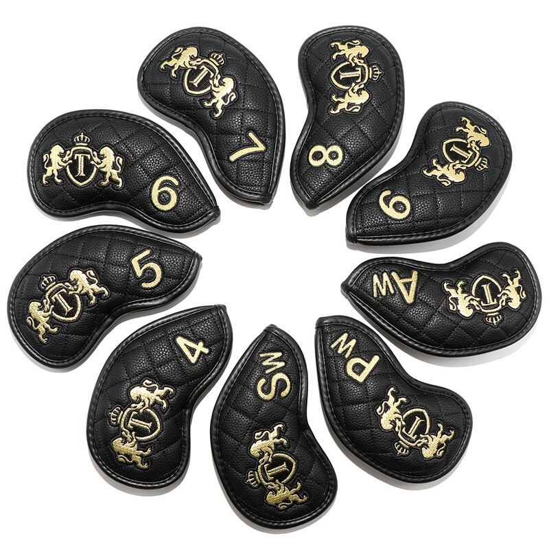 4 färg golfklubba järnskydd huvudskydd golf järn huvudskydd golfklubba järn headovers kilar täcker 9 st/set