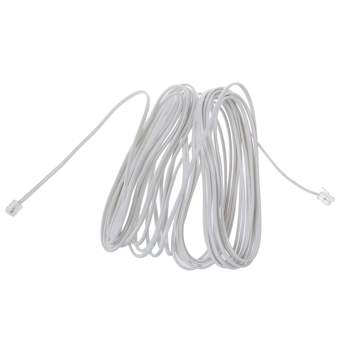 9M 30ft RJ11 6P2C Modular Telephone Phone Cables Wire White