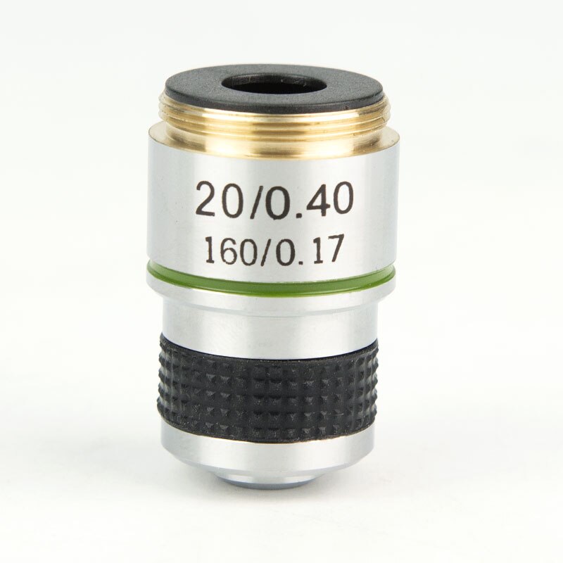 Optical Magnification 20X Biological Microscope Achromatic Objective Lens Conjugate 185 Working Distance 3.1mm Aperture 0.4 N.A.