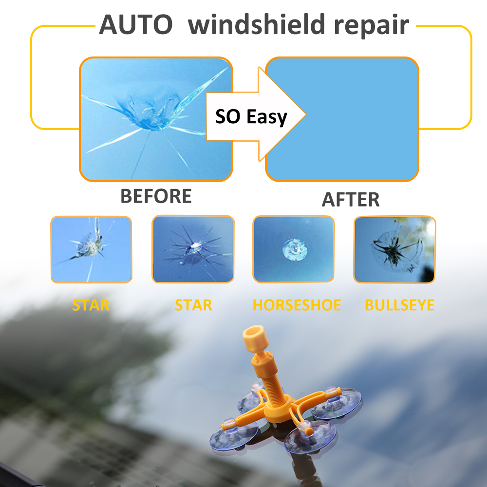 Windshield Repair Kits DIY Car Window Repair Tools Glass Scratch Windscreen Crack Restore Window Car glass repair kit