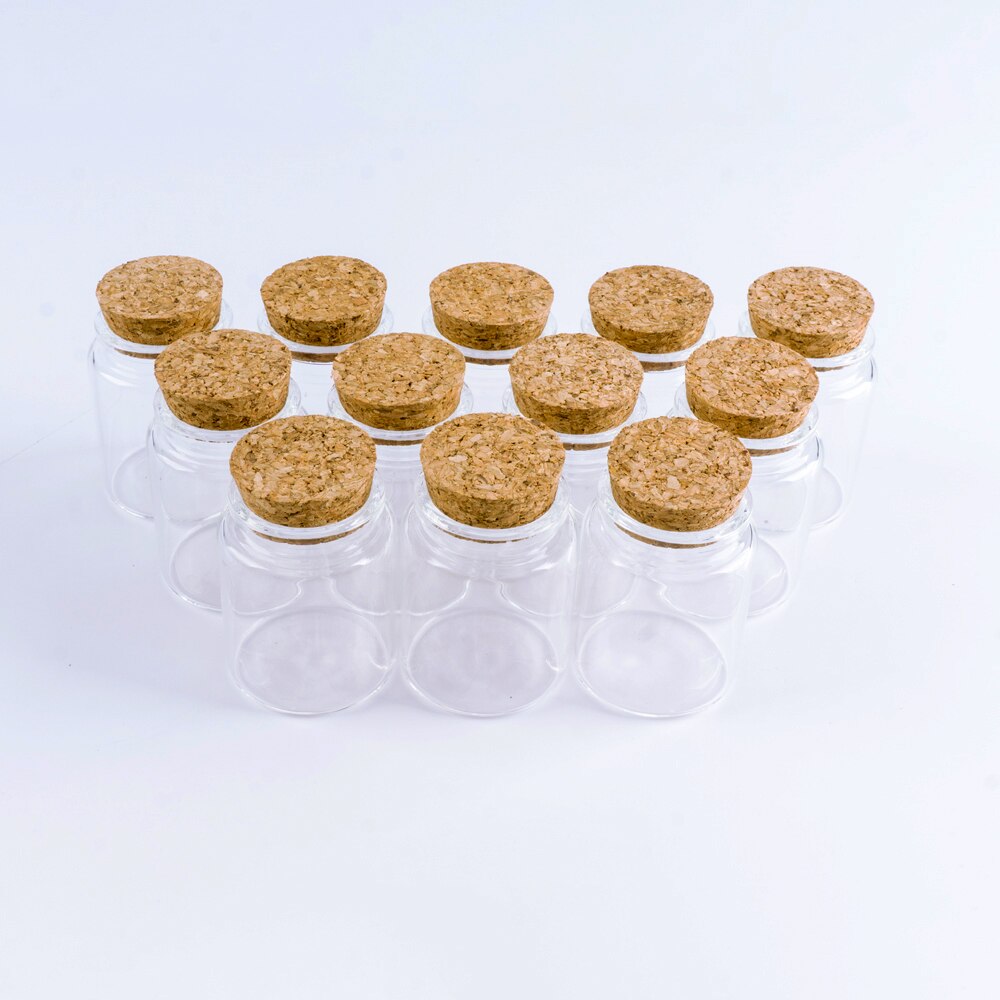 60ml 47*60mm Glass Bottles With Cork Storage Spice Jar Bottle Containers Clear Food Botlles Eco-Friendly DIY Craft Botlles 6pcs