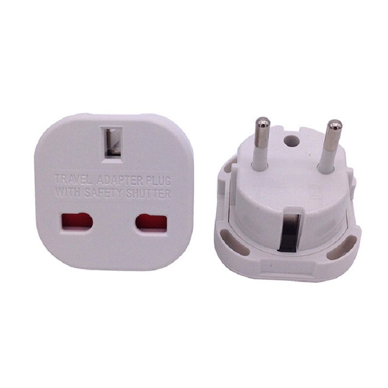 4.0 4.8 German European Plug Universal UK to EU Europe Power Electrical Charger Outlets AC Power Charger Adapter plug SOCKET: 4.0MM plug / white 1pcs