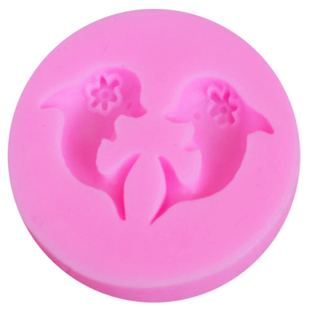 Byjunyeor  m237 delfin uv harts silikonform fondant choklad godis klubba kristall epoxi mjuk lera bakverktyg