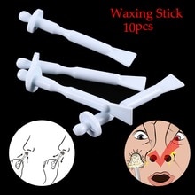 10 stuks neuswax sticks voor het verwijderen van neushaar, natuurlijke bijenwas, veilige formule, accessoires voor het verwijderen van haartjes voor vrouwen, wax sticks