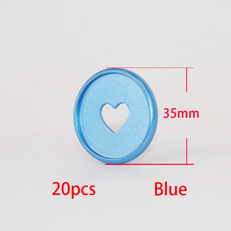 Discos de encuadernación con forma de seta para cuaderno, anillas Para encuadernar, hojas sueltas, suministros escolares, 35mm, 20 unidades: Blue-20pcs