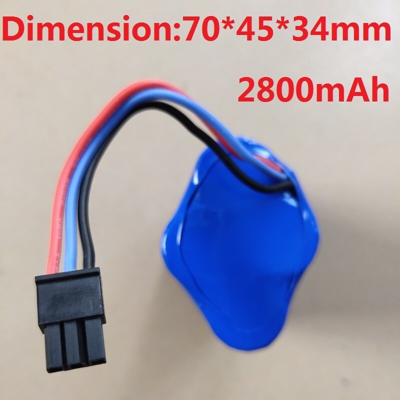 2800mAh Battery For Liectroux Q7000 Q8000 ZK808 Robot Vacuum Cleaner Accumulator 3-wire Plug Li-ion 18650: Diamond