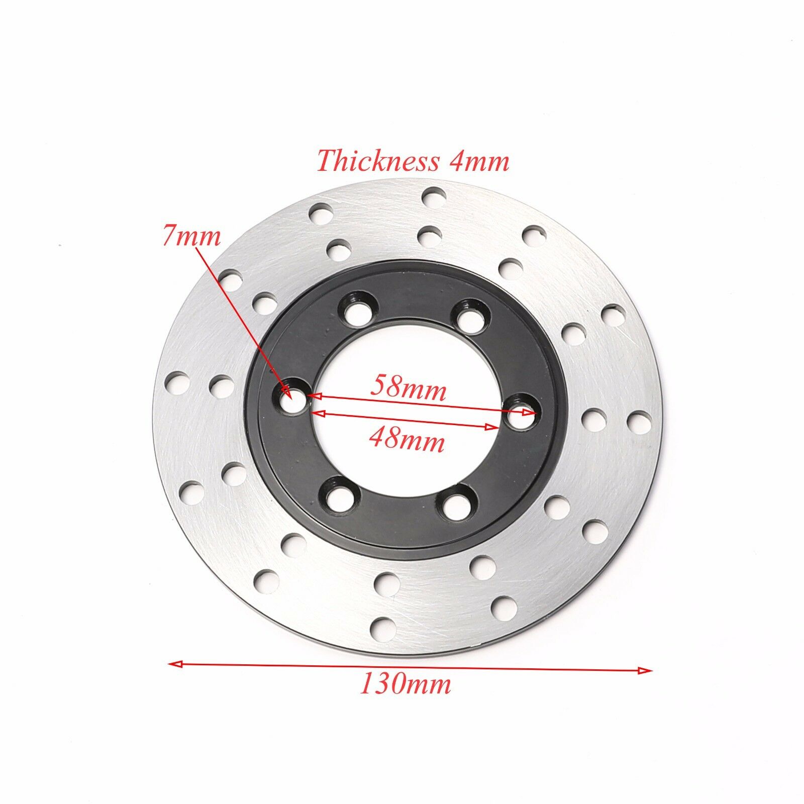 Front Rear Drilled DISC BRAKE ROTOR Ceramic Pads 125cc 110cc ATV QUAD 130mm US