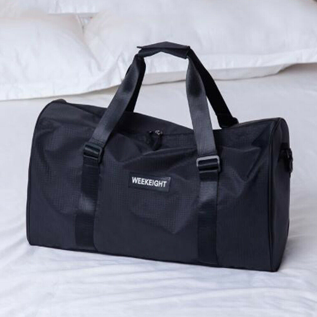 Multifunctional leisure travel bag sports fitness swimming wet and dry separation storage shoulder bag portable duffle bag: Black Size Small