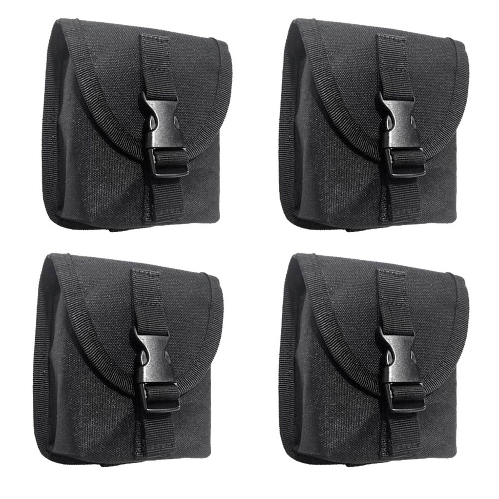 Weight Pocket Pouch with Quick Release Buckles Ballast Trim Counter Weight Pouch for Cave Wreck Scuba Diving: Black 4PC