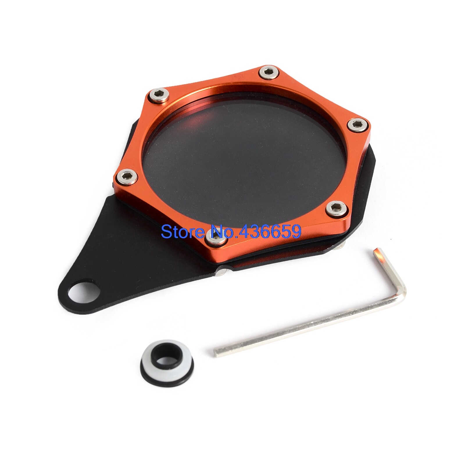 CNC Scooters Quad Bikes Mopeds ATV Motorcycle Motorbike Tax Disc Plate Holder: Orange