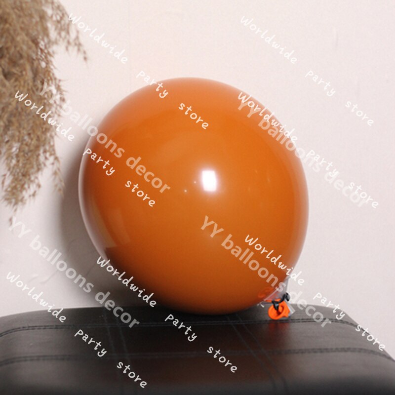 År diy ballon guirlande arch kit globalt retro efterår farve tema ballon bryllup layout orange baggrund vægdekoration