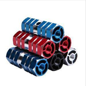 2 pcs/par novo alumínio antiderrapante mtb bicicleta pedal dianteiro eixo traseiro pé pegs bmx footrest alavanca do cilindro acessórios da bicicleta