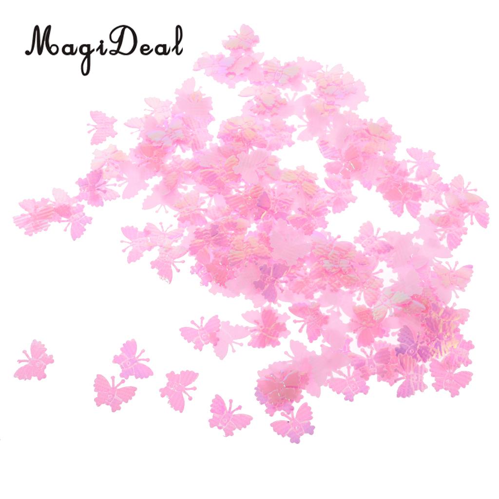 Separador de papel picado MagiDeal, 1 bolsa, mariposa, para bodas, Baby Shower, confeti, decoración para eventos y fiestas: Pink