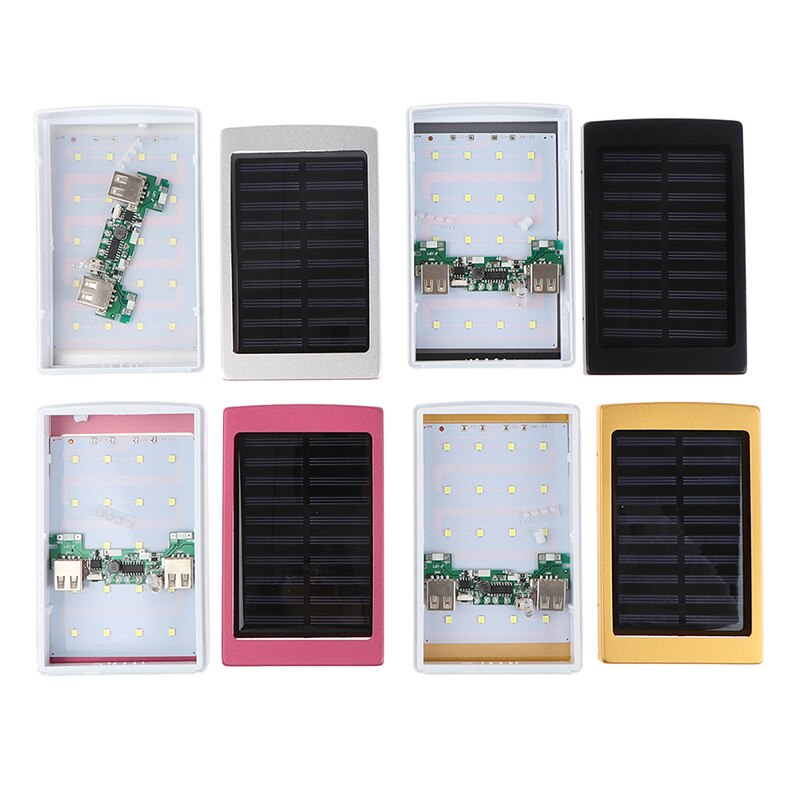 Dual Usb Led Licht 5-Cell 18650 Battery Charger Box Solar Power Bank Diy Case Kit