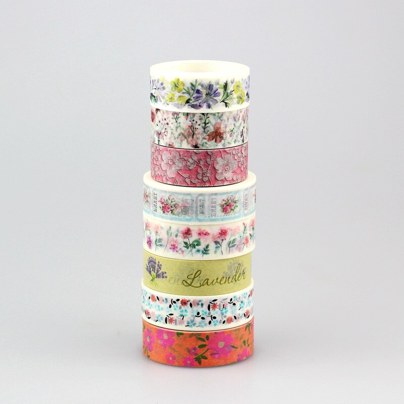 1Pc Flowers set 10m scrapbooking Japanese washi tape adhesive tape,Masking Tape decoration,DIY Sticky Paper Tape Photo Album