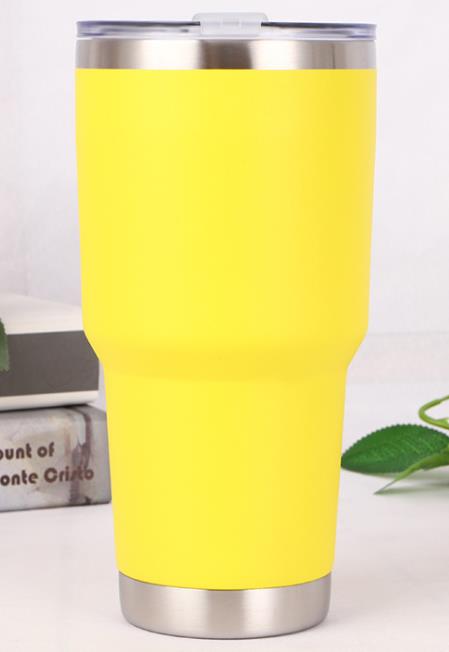 Gobelet en acier inoxydable à Double paroi | Isolation sous vide, tasse à café de voyage 30oZ: Jaune