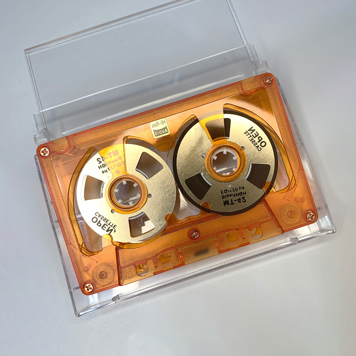 Retro Blank Audio Tape Type Handmade Audio Cassette Reel to Reel Cassette 50 Min Double-Sided Metal Reel for Walkman Recording: Ivory