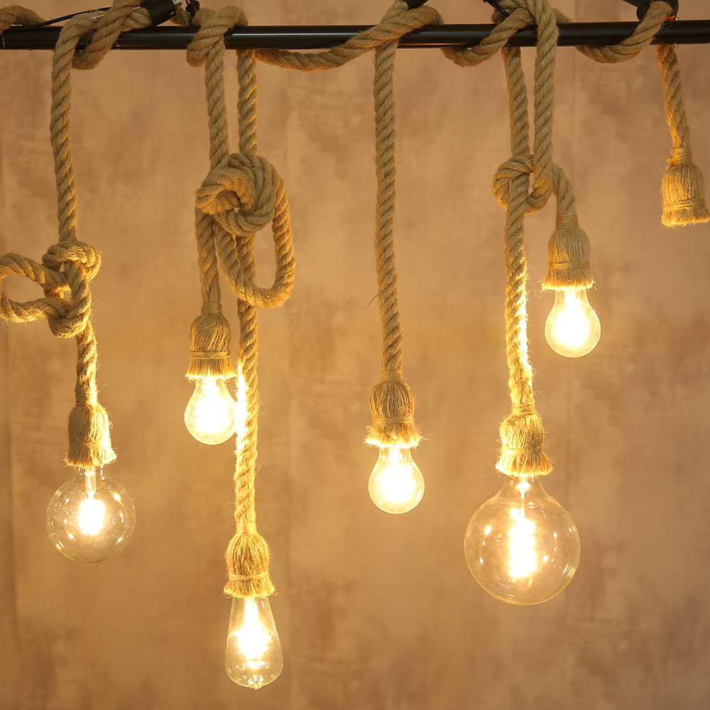 Hamp reb lys vintage landskab pendel lampe stue køkken hænge lampe belysning boligindretning pendel lamper