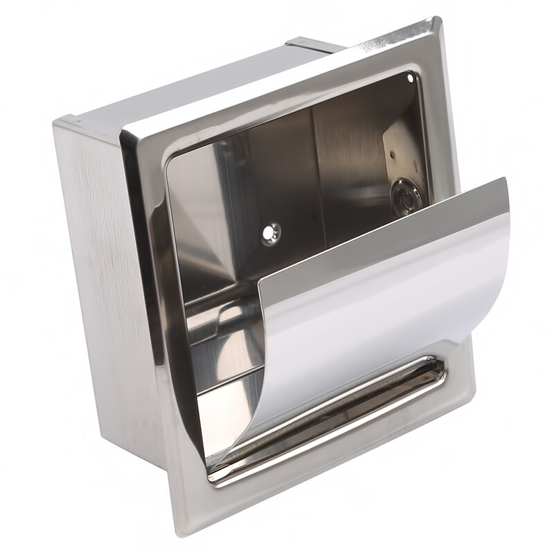 in Acciaio Inox Lucido Cromato Portarotolo di Carta del Supporto A Parete Montato A Scomparsa Portarotolo di Carta di Trasporto di Goccia: carta towel shaft