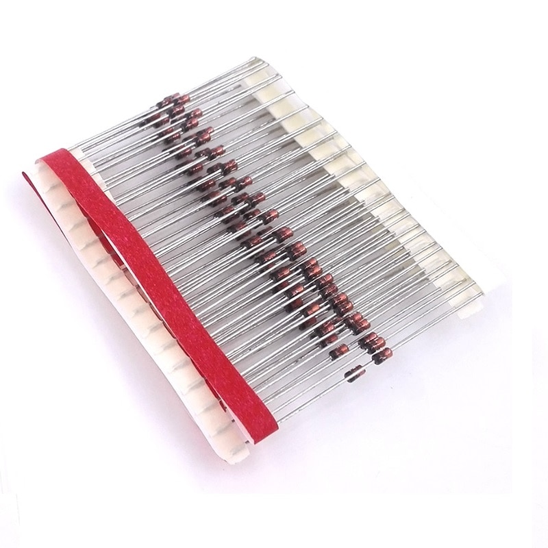 Mcibicm 100 pces zener diode 36v 1w através do furo do-41 1n4753 1n4753a