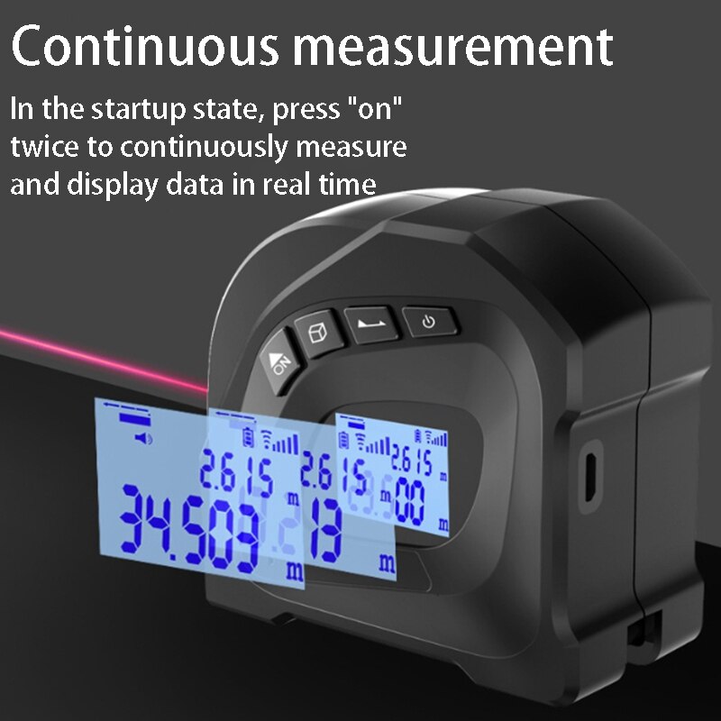 40M5 Meter Variërend Meetlint Oppervlak Pythagoras Smart Stalen Liniaal Infrarood Multifunctionele Meten Instrumen