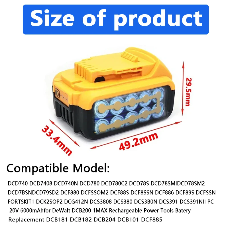 Para Dewalt original 20V 18V,12.0AH, DCB115, cargador de batería DCB118, carga rápida, batería de litio, batería de herramientas