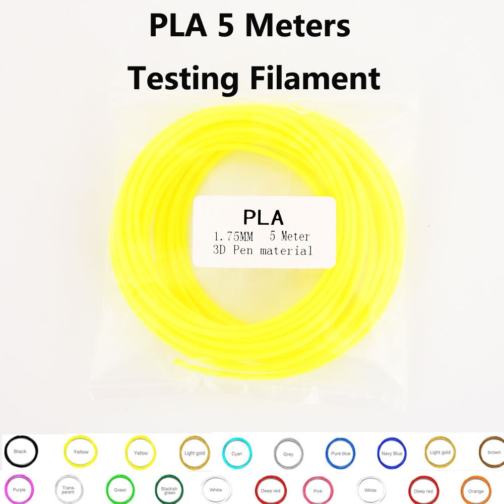 Sunlu Pla Filament 5 Meter Testen Filament Willekeurige Kleuren Gratis Milieuvriendelijke Pla Filament
