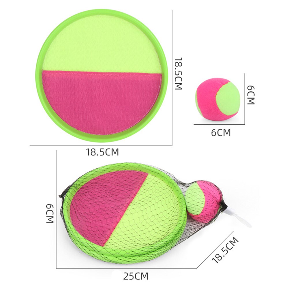 18.5cm Toss Catch Ball Set Sticky Sucker Gloves Throw Ball Set Toys Outdoor Parent-Child Interaction Game Leisure Sports