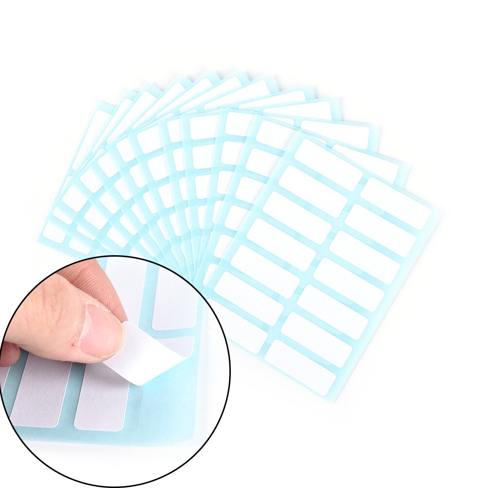 12sheets self adhesive label Blank note label Bar sticky white writable name stickers