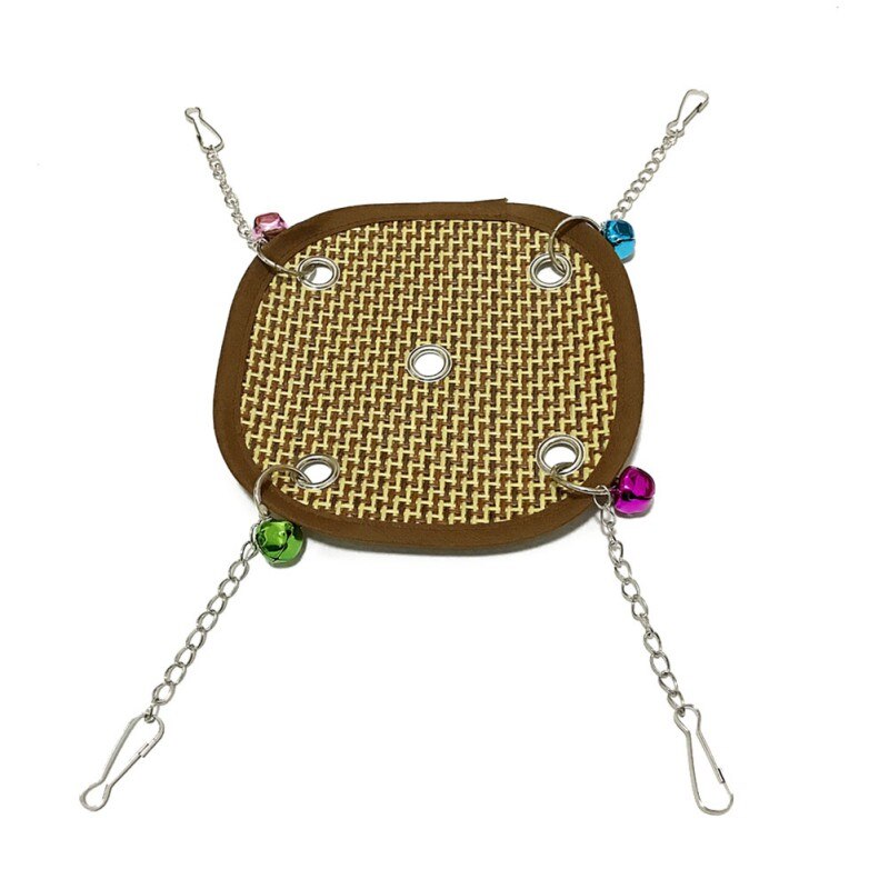 Hamaca mascota ratones hámster rata roedores jaula de cama colgante pequeño columpio para mascota nido juguetes ventilado fresco primavera y verano: S
