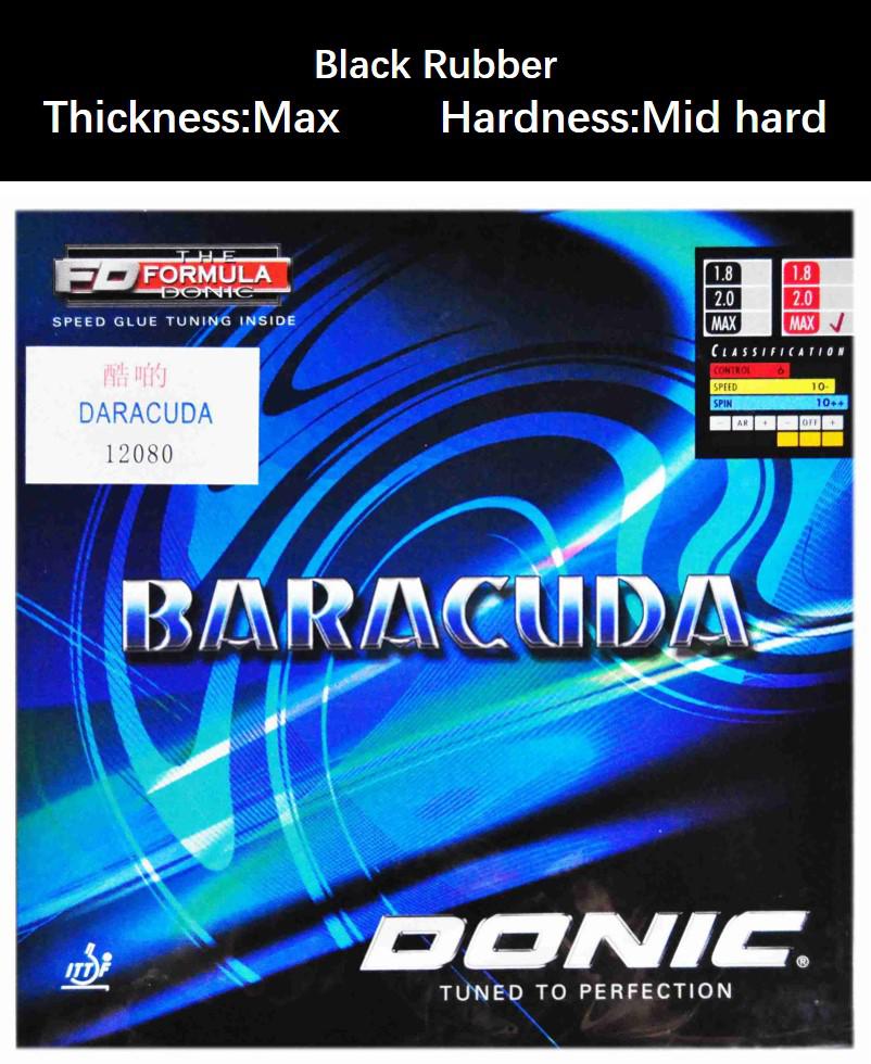 100% original Donic BARACUDA BIG SLAM pips-in ténis de mesa de pingue-pongue de borracha com esponja MAX: M1 Black